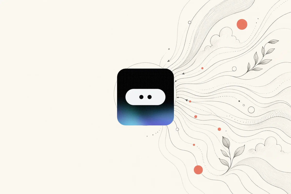 NEXGERCORE vs Google Stitch — warm-paper editorial illustration of a prompt converging into a design hub you own